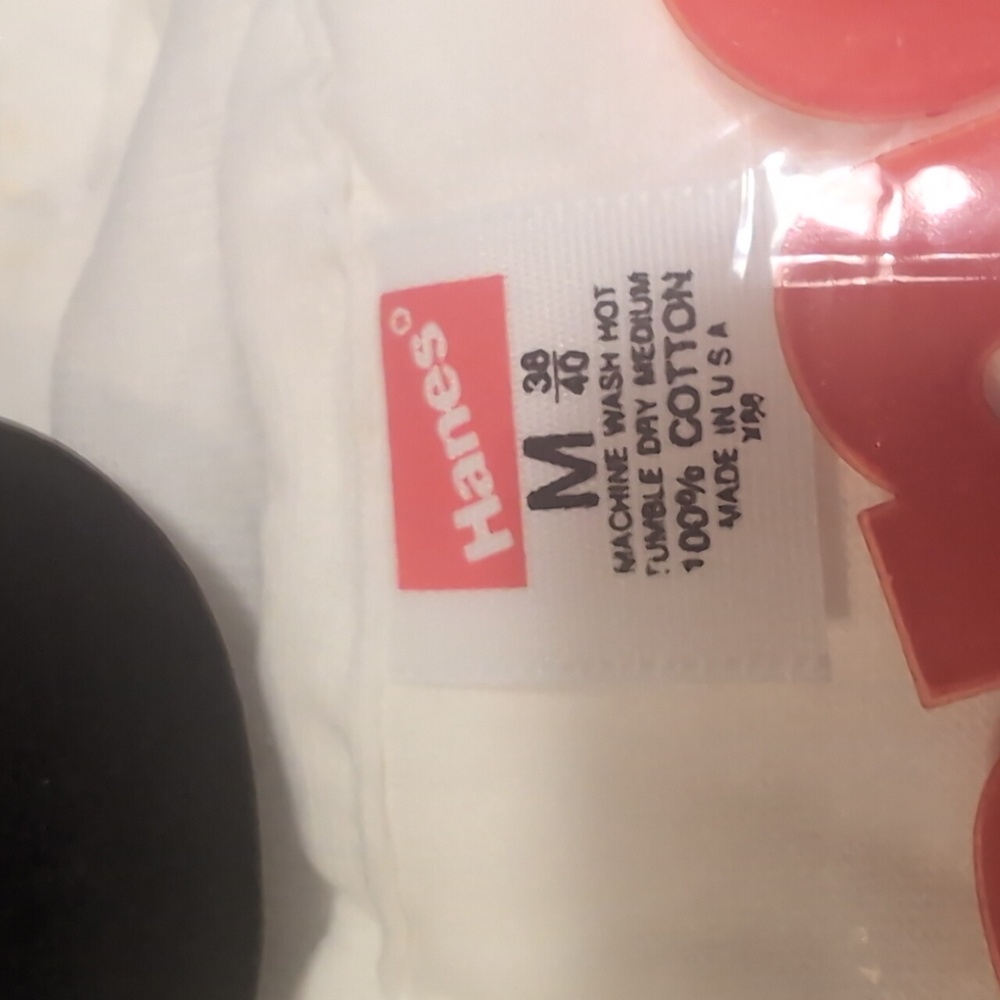 Hanes Vintage Crew Neck 100% Cotton T-shirts Preshrunk 1987 Size M - Picture 3 of 11